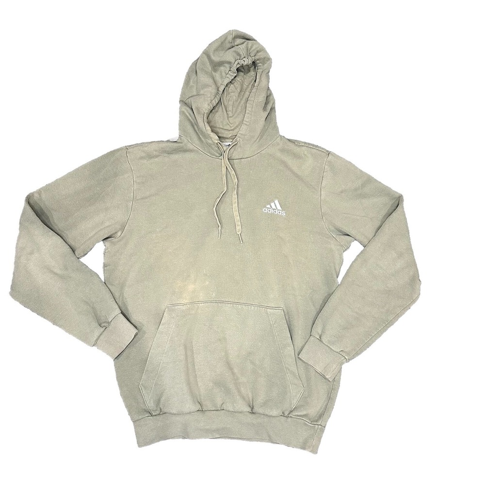 Adidas Embroidered Sportswear Sweatshirt Hoodie medium Green Discoloration